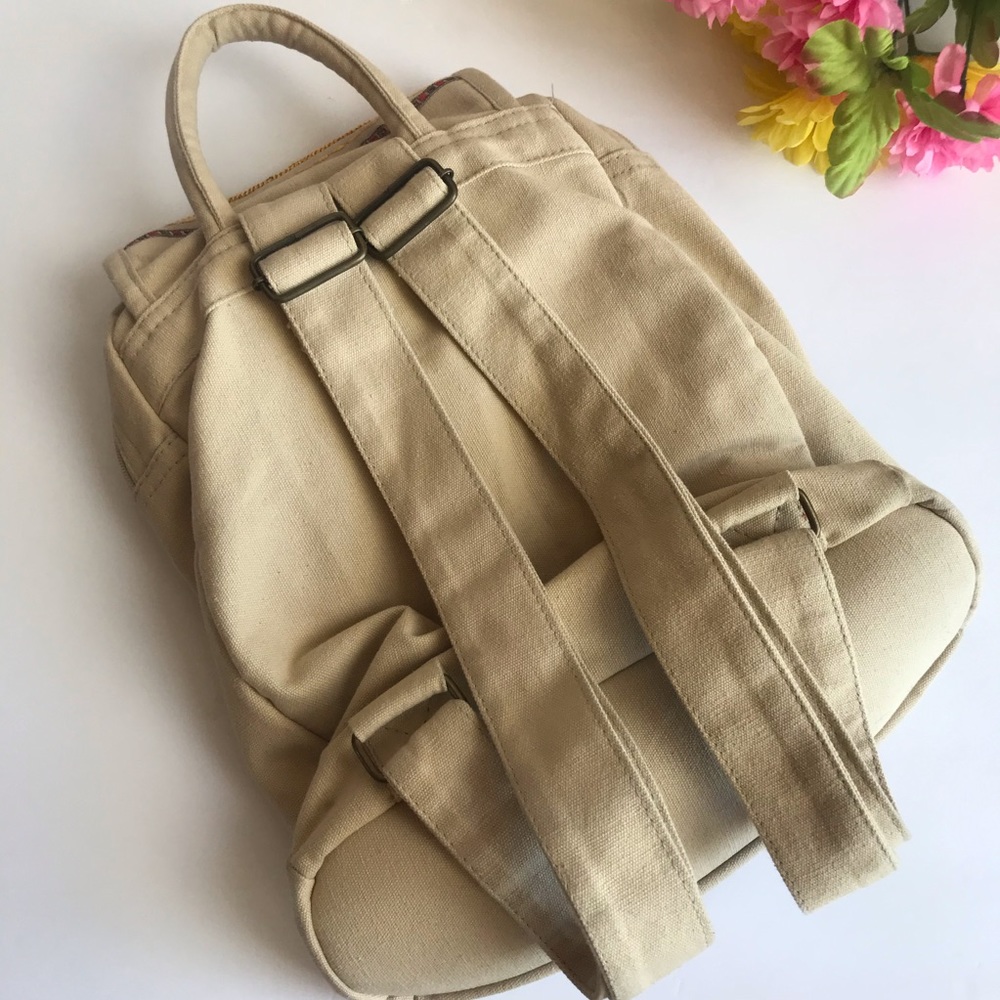 CATORI Beige Boho Flap Backpack - Picture 5 of 7